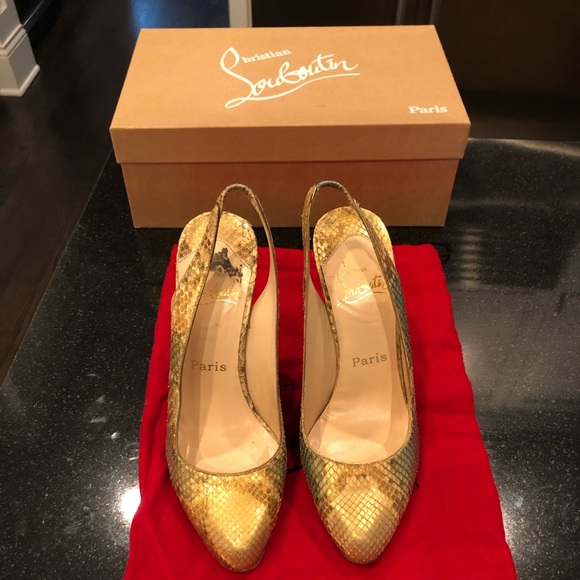 Christian Louboutin Python Slingback Pump, size 37 - Picture 1 of 7
